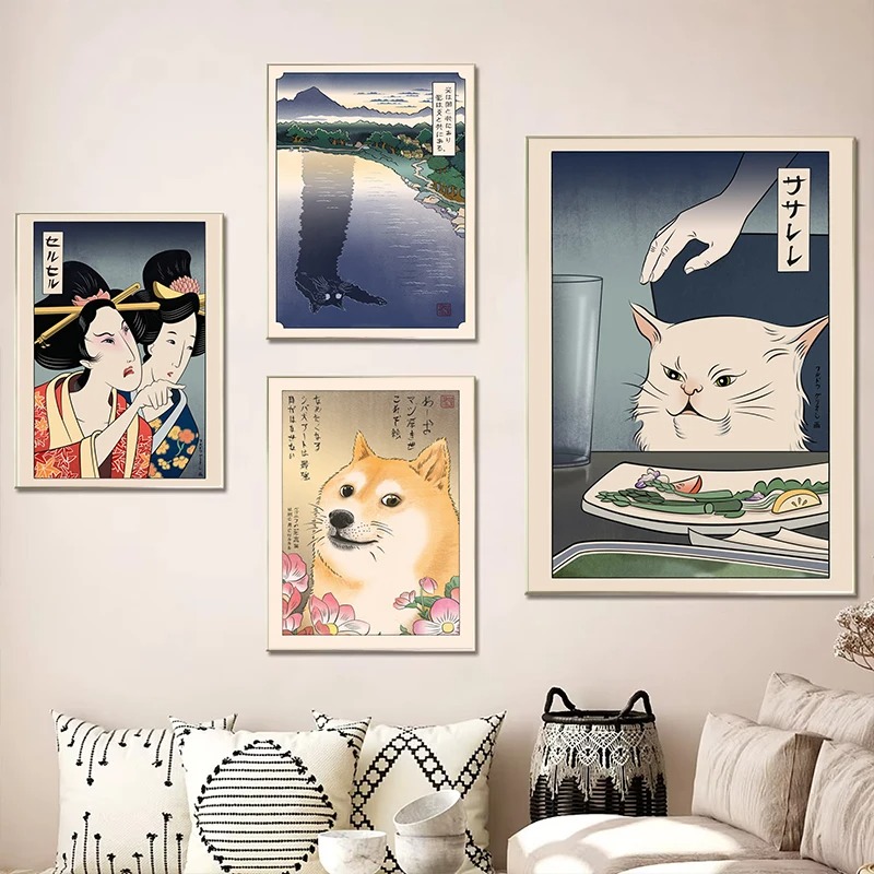 Japonês ukiyoe estilo cartaz i - Japanese Lifestyle At Home avaliação e preço